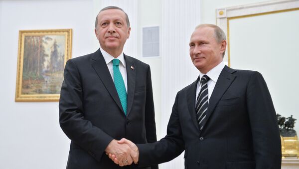 Президент РФ В.Путин встретился с президентом Турции Р. Эрдоганом - Sputnik Молдова