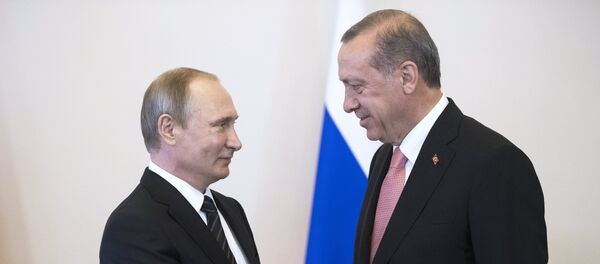 Встреча президентов России и Турции В. Путина и Р. Эрдогана в Санкт-Петербурге. Întâlnirea președinților Vladimir Putin și Recep Tayyip Erdogan la Sankt Petersburg, 9 august 2016 - Sputnik Moldova