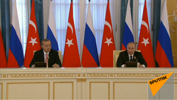 Совместная пресс-конференция Путина и Эрдогана в Петербурге - Sputnik Молдова