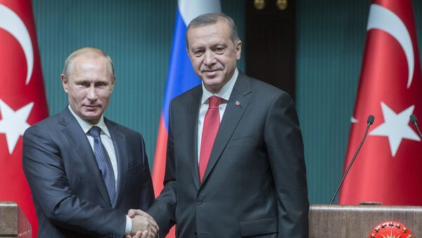 Президент России Владимир Путин (слева) и президент Турецкой республики Реджеп Тайип Эрдоган - Sputnik Молдова