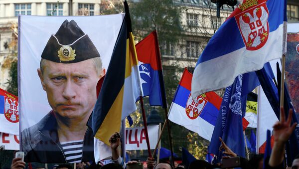 Serbiska nationalister stödjer Ryssland i Belgrad - Sputnik Moldova-România
