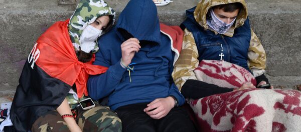 Митинг Правого сектора у здания администрации президента Украины - Sputnik Молдова