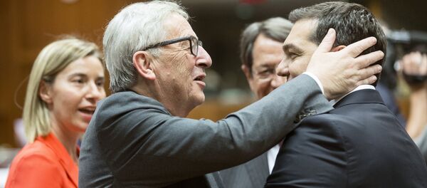 Summit-ul UE la Bruxelles, Juncker, TsiprasMogherini - Sputnik Moldova