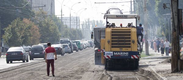 Ремонт на бульваре Штефана чел Маре Ремонт на бульваре Штефана чел Маре - Sputnik Молдова