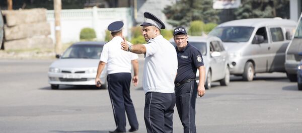 Пробки Кишинева, Полиция - Sputnik Moldova