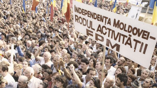 Митинг в честь признания независимости Республики Молдовы - Sputnik Moldova-România
