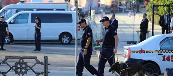 Полиция Кишинева на главной площади - Sputnik Молдова