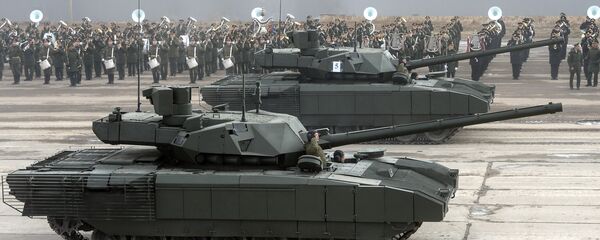 T-14 Armata tank of the Central Military District's Moscow Garrison during a rehearsal for the military parade to mark the 71st anniversary of victory in the Great Patriotic War, at Alabino training field in the Moscow Region - Sputnik Moldova