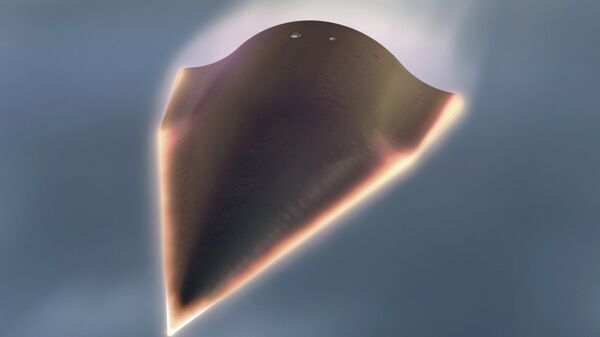 In this undated artist's rendition released by the Defense Advanced Research Projects Agency (DARPA) showing the Falcon Hypersonic Technology Vehicle 2 (HTV-2) - Sputnik Moldova