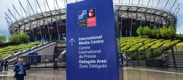 Указатель к пресс-центру саммита НАТО в Варшаве - Sputnik Молдова