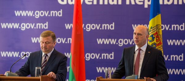 Prim-ministrul Pavel Filip şi omologul său belorus, Andrei Kobeacov - Sputnik Moldova