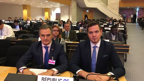 Secretarul de Stat al Ministerului Afacerilor Interne, Mihail Beregoi, participă la a 67-a Sesiune a Comitetului Executiv al Înaltului Comisariat al Naţiunilor Unite pentru Refugiaţi - Sputnik Молдова