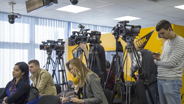 Журналисты в пресс-центре Sputnik Молдова - Sputnik Молдова