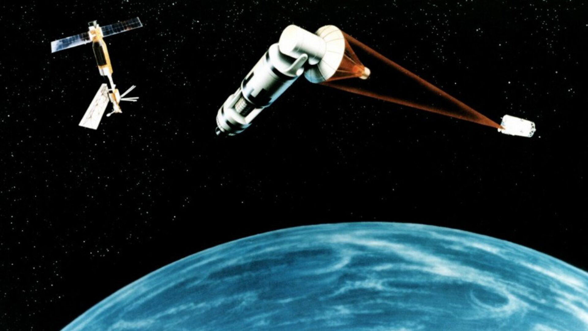 Space Laser Satellite Defense System Concept - Sputnik Moldova-România, 1920, 24.10.2021