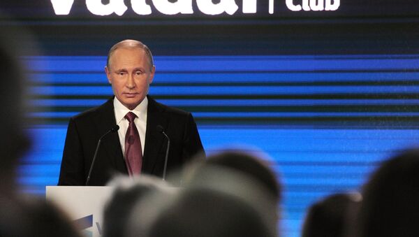Президент РФ В. Путин принимает участие в XIII ежегодном заседании Международного дискуссионного клуба Валдай - Sputnik Moldova