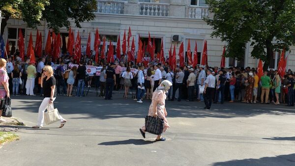 Protest PSRM - Sputnik Moldova